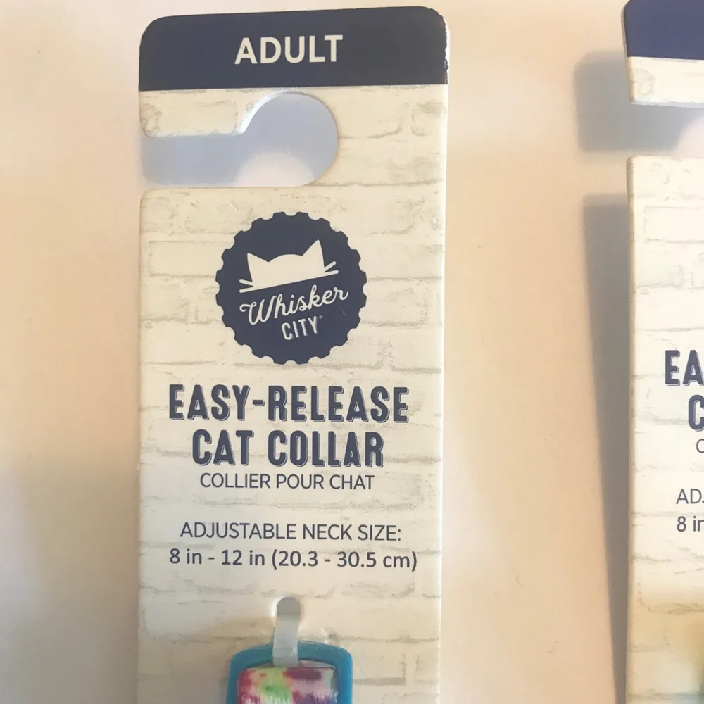 Whisker City 2 Easy Release Adult Cat Collars Adjustable Tie Dye & Green Ombré - Picture 7 of 12